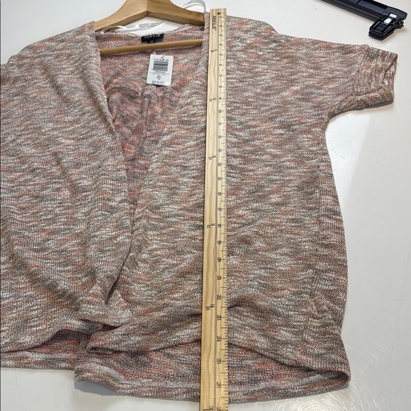 Torrid Pink and Gray Spacedye Cardigan Sweater Open Front Size 00 (10) - Picture 5 of 6
